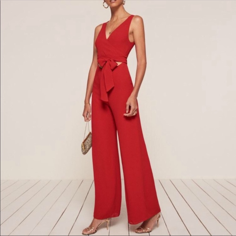 Reformation Patti Wrap Jumpsuit